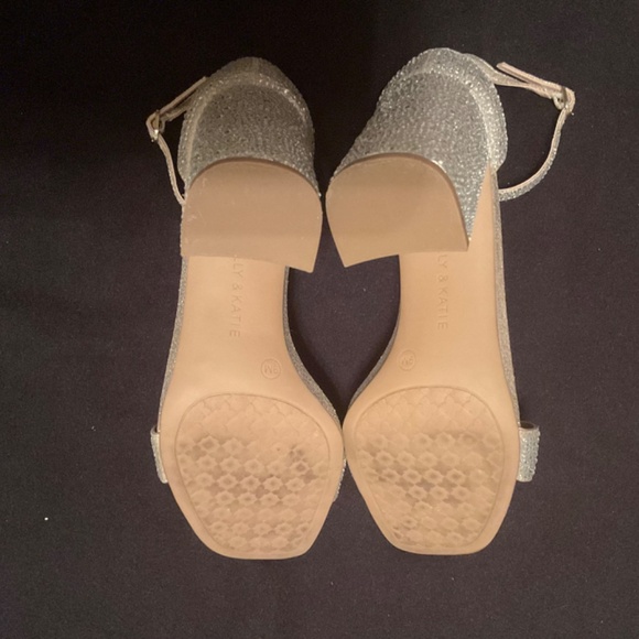 Kelly & Katie Crystal Embellished Sling Back Ankle Strap Shoe - Picture 7 of 7